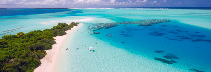 mer bleue turquoise maldives