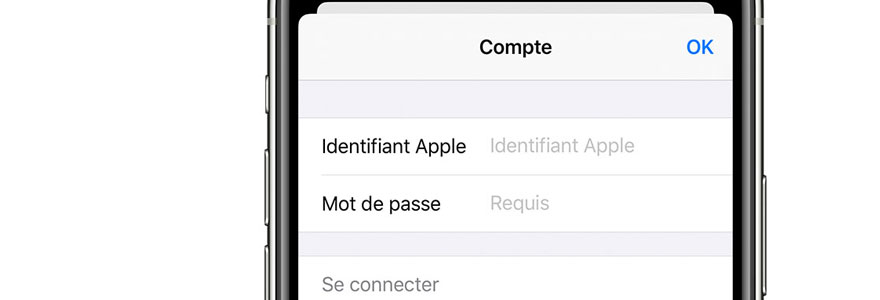 se connecter sur Apple Store