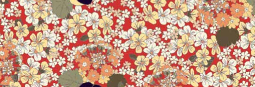 Tissus d'ameublement à motif floral